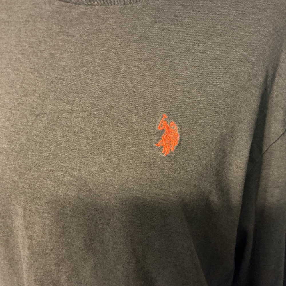 U.S. Polo Assn. Olive Shirt with Orange Trim - Picture 2 of 5
